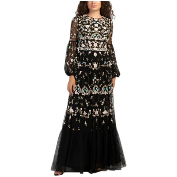 MAC DUGGAL Long Sleeve Embellished Gown - Picture 1 of 3